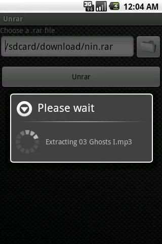 Unrar screenshot 1