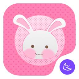Pink Girl-APUS Launcher theme