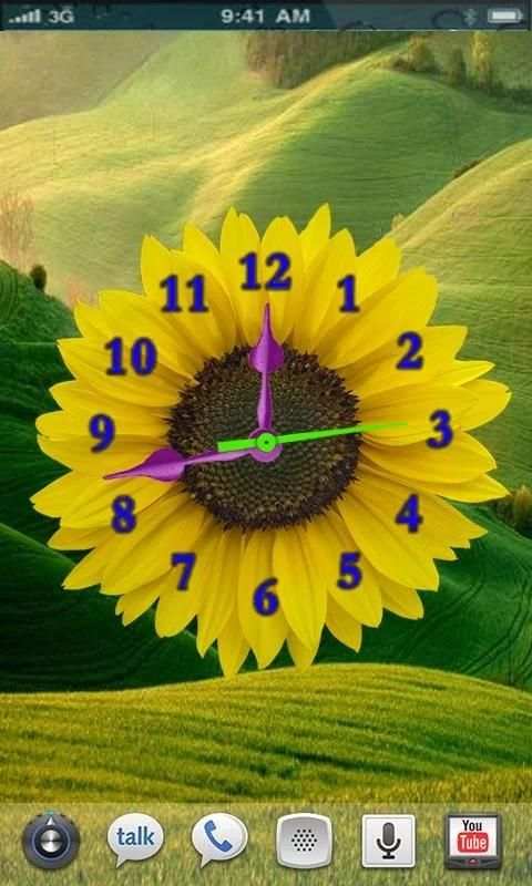 Flower Clock Live wallpaper screenshot 3