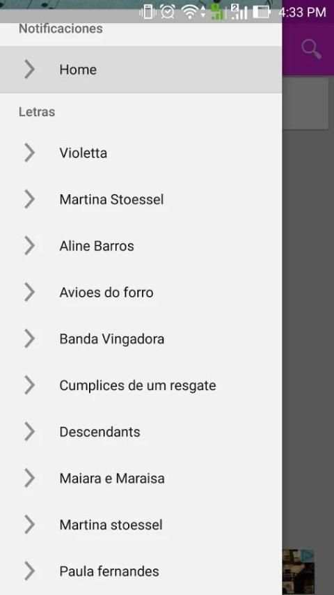 Letras de músicas screenshot 2