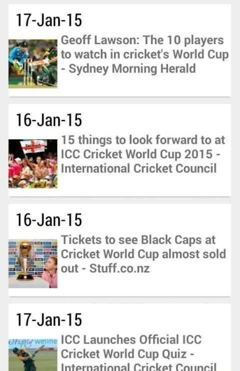 Alerts- Cricket World Cup 2015 screenshot 3