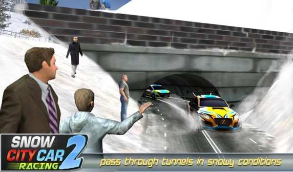 Winter Snow Car Rally Racing 2 screenshot 6