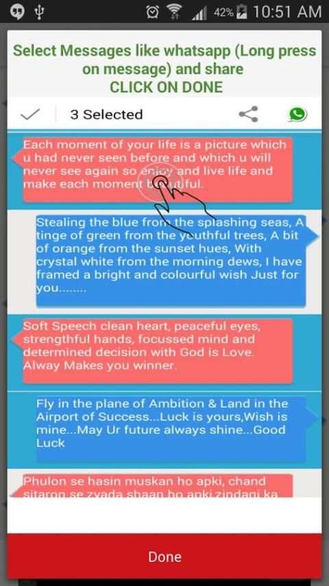 Messages for Whatsapp 2015 screenshot 1