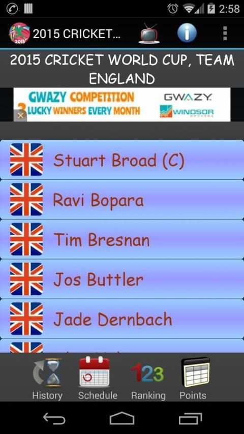 2015 Cricket World Cup screenshot 4