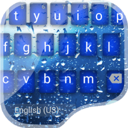 Raindrops theme kika keyboard أيقونة