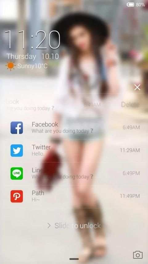 Sexy girl - city # iDO Theme screenshot 4