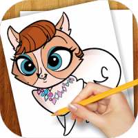 Нарисуем Littlest Pet Shop logo