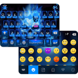 Blue Skull Emoji KeyboardTheme أيقونة