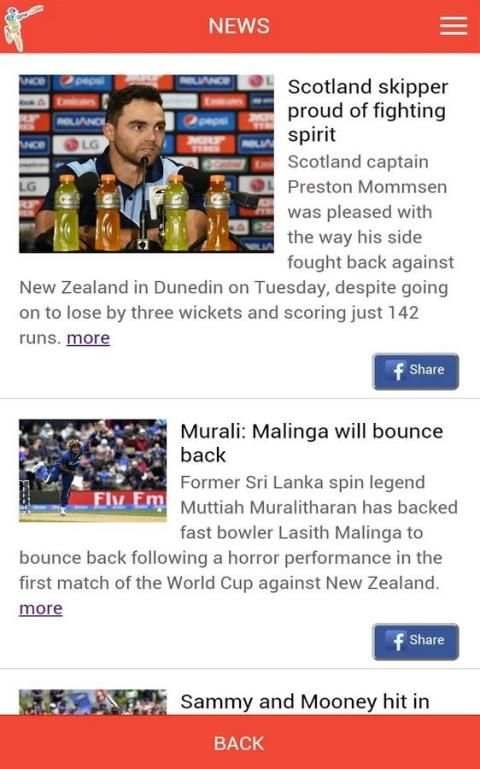 ICC CWC 2015 Fantasy Cricket स्क्रीनशॉट 18