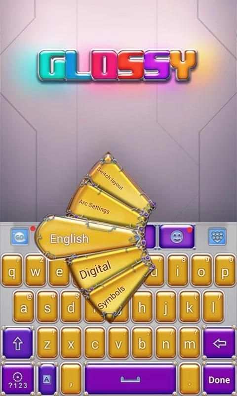 Glossy GO Keyboard Theme Emoji screenshot 4