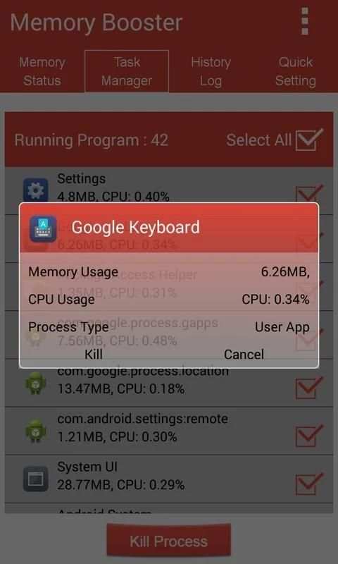 Memory booster + Ram Cleaner 5 تصوير الشاشة