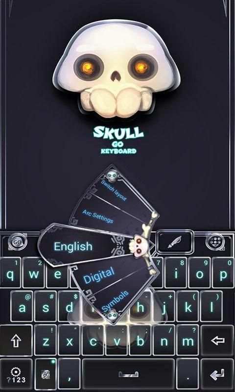 Skull GO Keyboard Theme Emoji screenshot 4