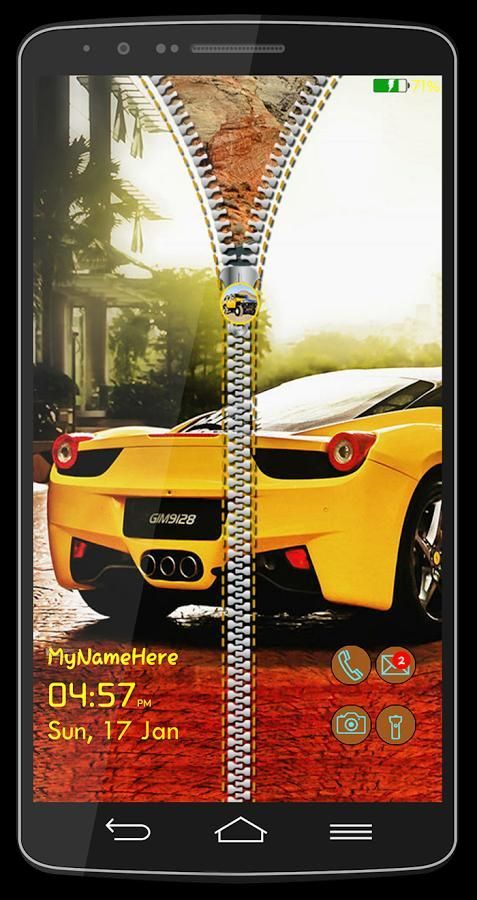 Cars Zipper Lock Screen screenshot 8