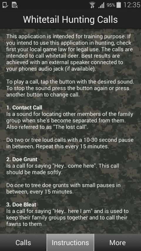 Whitetail Hunting Calls screenshot 1
