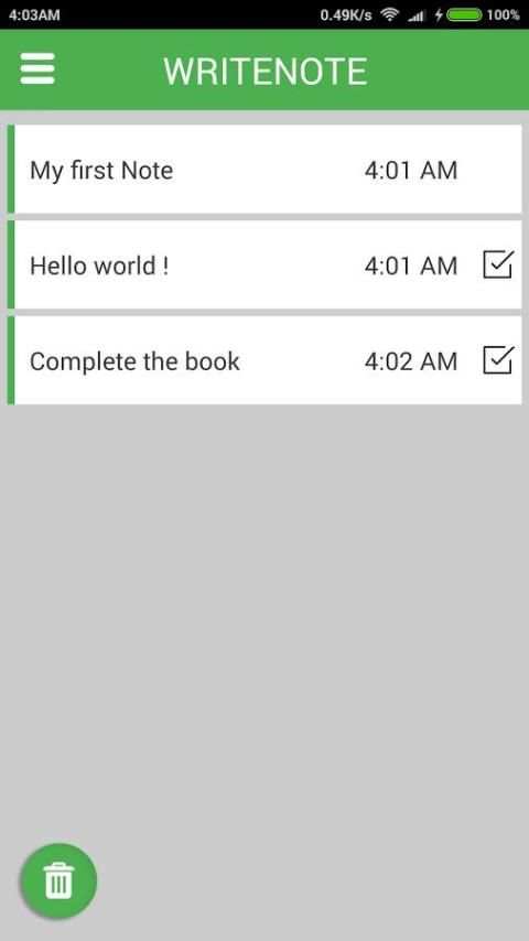WriteNote स्क्रीनशॉट 1