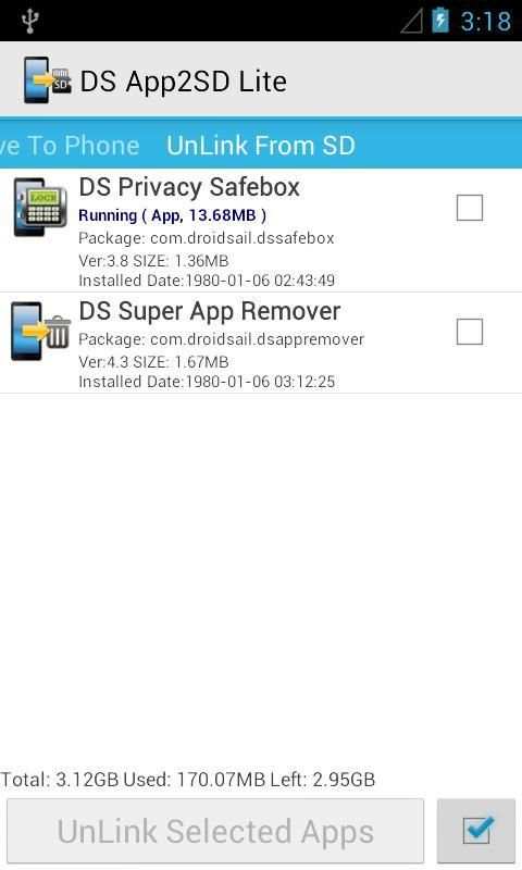 DS Super App2SD Lite screenshot 4