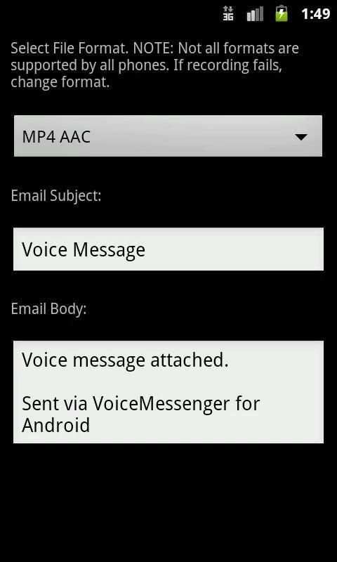 Voice Messenger स्क्रीनशॉट 1