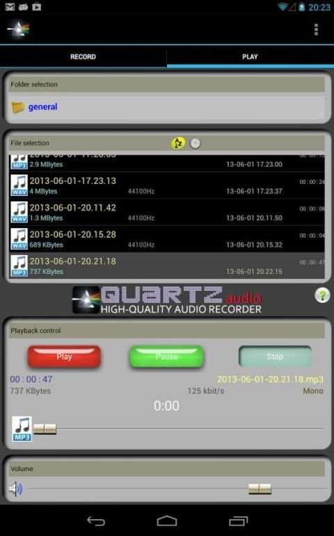 Quartz HQ Audio Recorder Lite screenshot 9