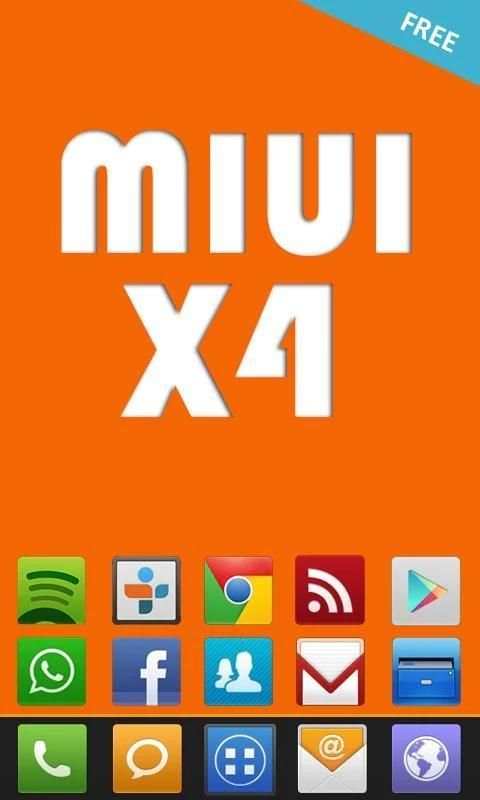 MIUI X4 Go/Apex/ADW Theme FREE स्क्रीनशॉट 4