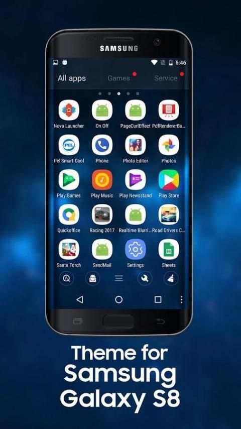S8 Galaxy Launcher Theme screenshot 1