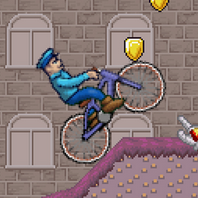 Cop bike run race game icon