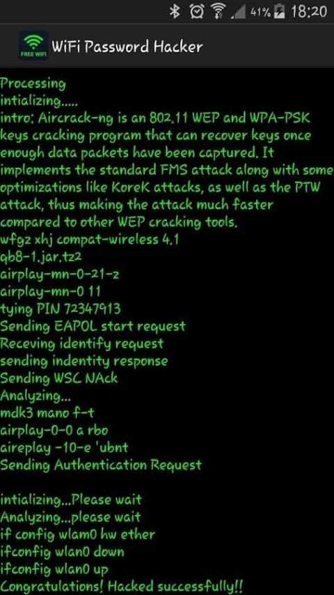 WiFi Password Hacker Joke screenshot 2
