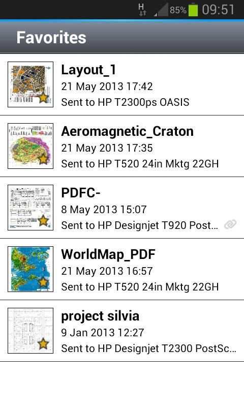 HP Designjet ePrint & Share screenshot 2