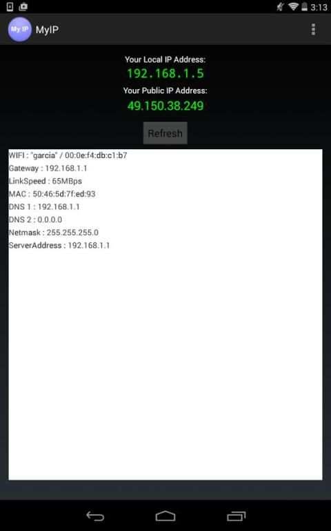 My IP screenshot 1