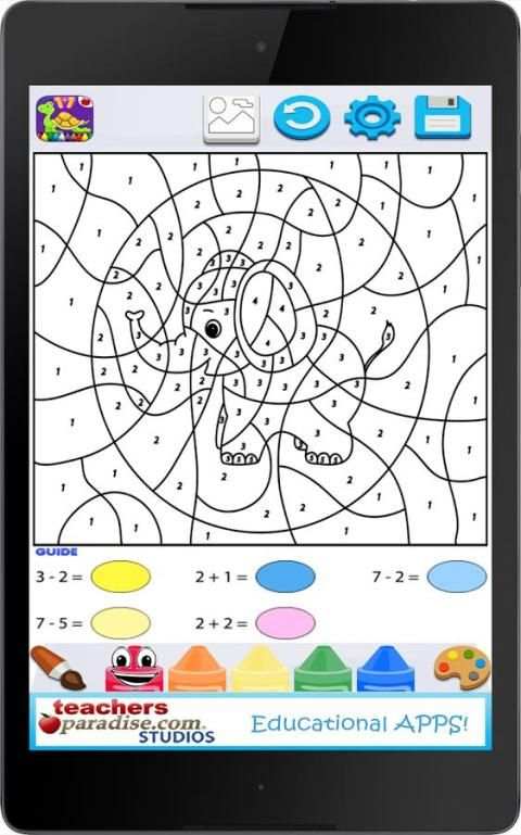 Kids Math Paint by Number Game screenshot 2