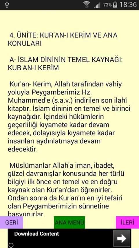 Din Kültürü Ders Notu 9 3 تصوير الشاشة