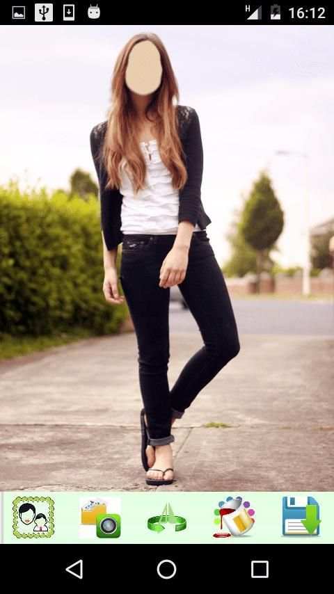 Girls Black Jeans Look 5 تصوير الشاشة