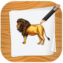 Lions drawing step by step иконка