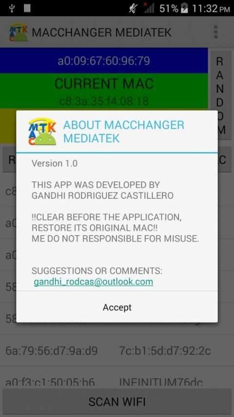 MACCHANGER MEDIATEK स्क्रीनशॉट 3