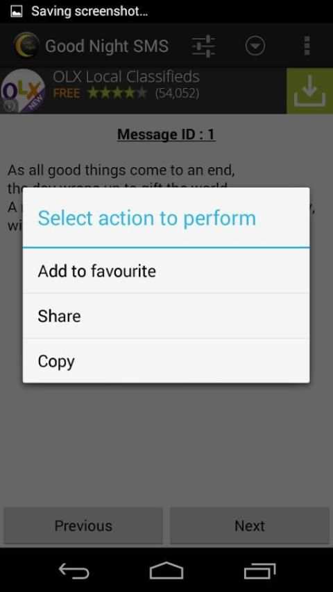 Good Night SMS screenshot 1