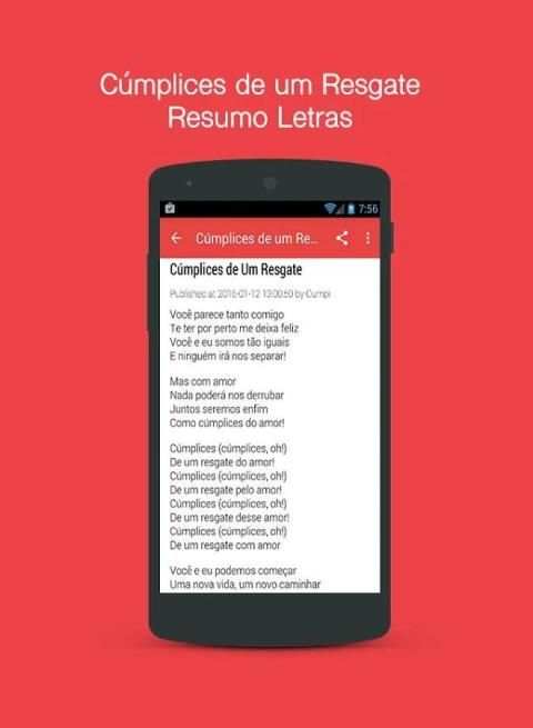 Cúmplices de um Resgate Música 1 تصوير الشاشة