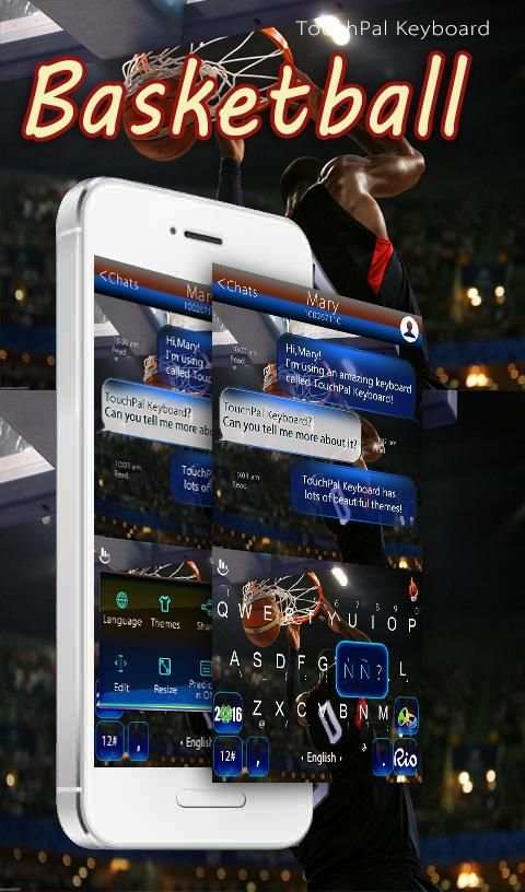 Free Basketball Keyboard Theme screenshot 4