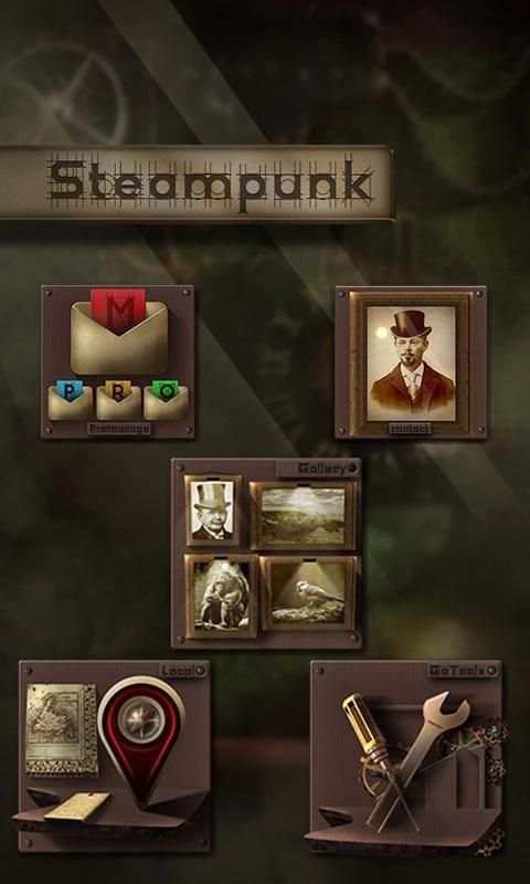 Steampunk GO Launcher स्क्रीनशॉट 4