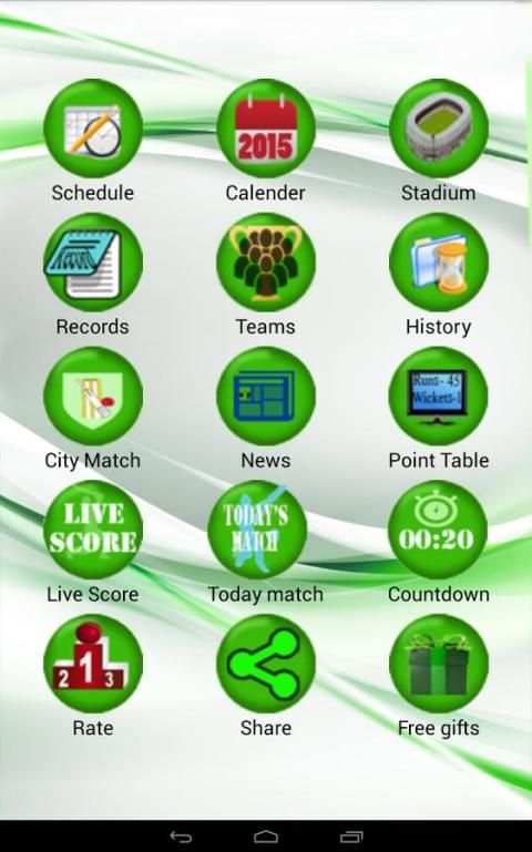 Schedule for I P L 2015 screenshot 5