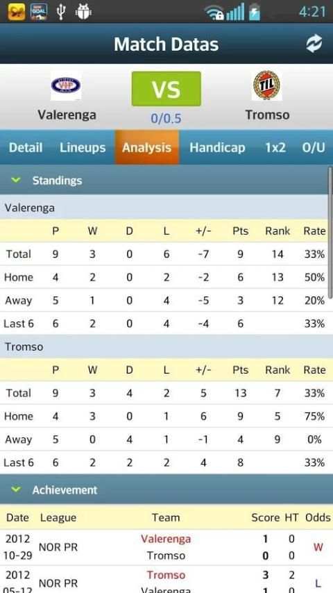 Livescore odds screenshot 5