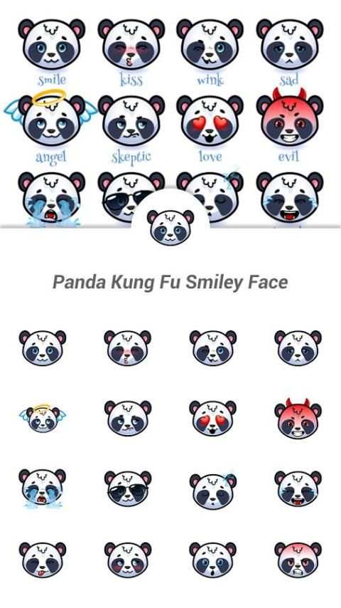Panda Fighting Smiley Face 10 تصوير الشاشة