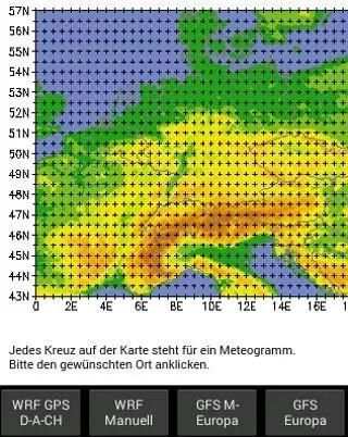 GFS/WRF Europe screenshot 1