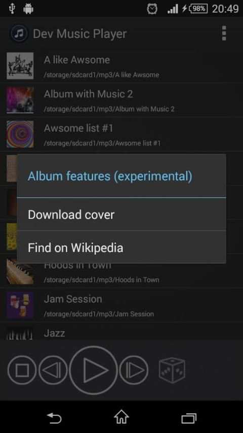 Dev Music Player screenshot 1