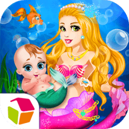 ikon Mermaid Mommy And New Baby