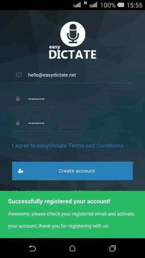 Dictate स्क्रीनशॉट 1