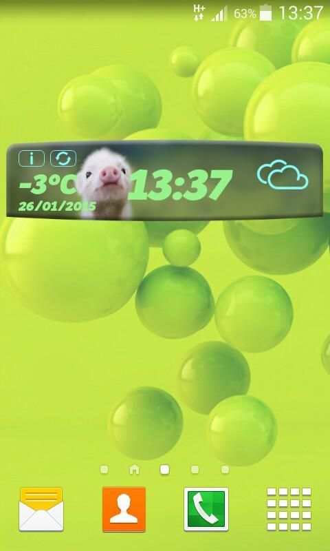 Piggy Weather & Clock Widget screenshot 3