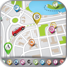 ikon GPS rute finder