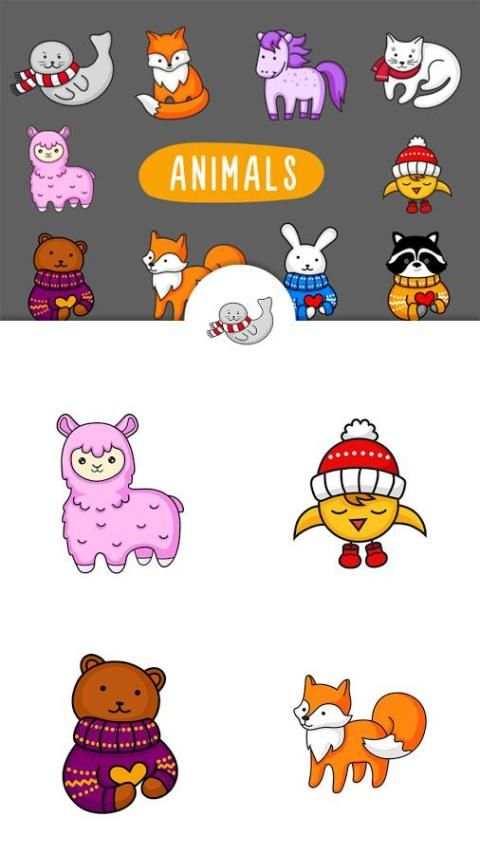 Cartoon Fairy Tale Stickers скриншот 1