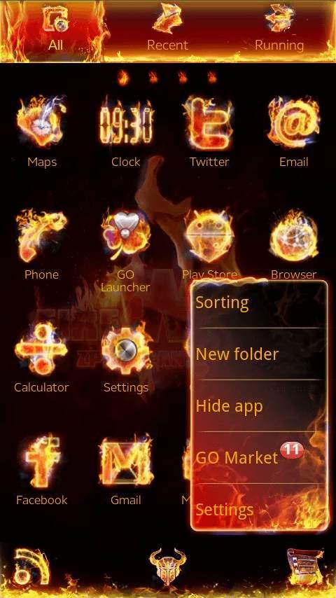 Tema Api Menyala screenshot 5
