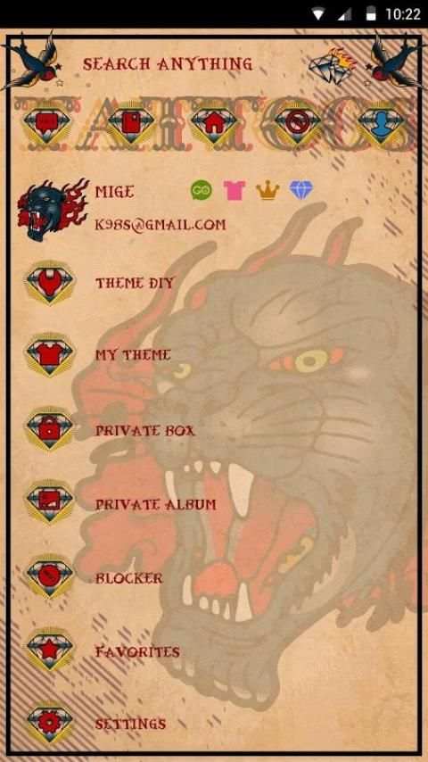 GO SMS PRO TATTOOS THEME screenshot 1