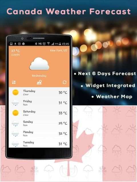 Canada Weather Forecast widget screenshot 3